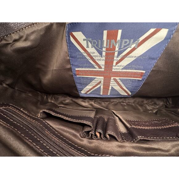Triumph Motorcycles Leather Messenger Bag - Picture 6 of 16